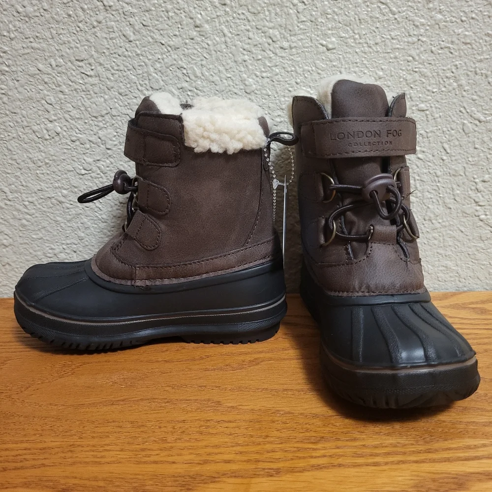 NWT London Fog Collection Brown & Black Lil Oxford Boots Size 9